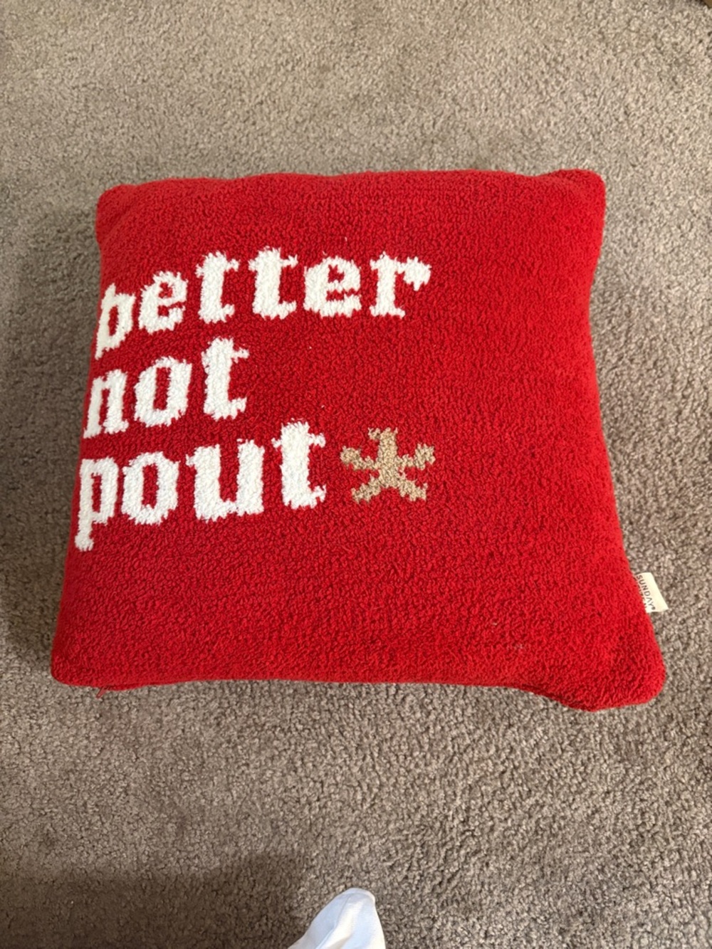 Sunday Citizen “Better Not Pout” Snug Pillow | Rare Holiday Drop